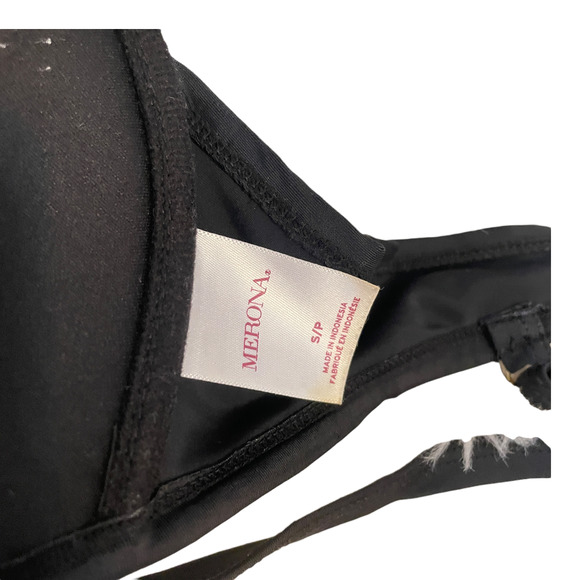 Merona Black Bikini Top Women's Size Small Swimsuit Mix and Match 2 for $25 - Picture 5 of 7